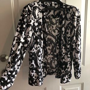Floral Open Front Jacket